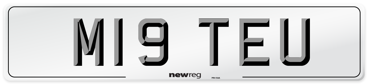M19 TEU Number Plate from New Reg